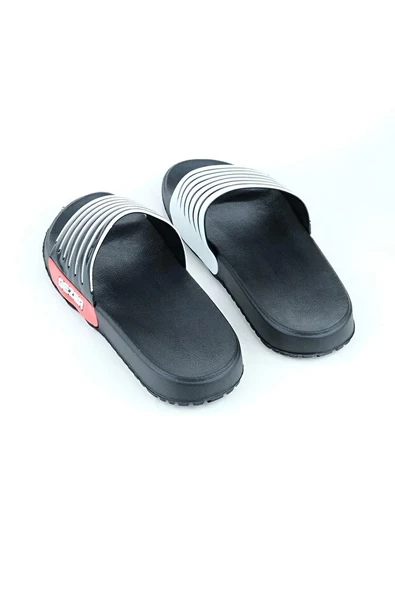 Gezer Erkek Terlik Rahat Taban Lüx Banyo Havuz Plaj 12470 Siyah - Resim 4