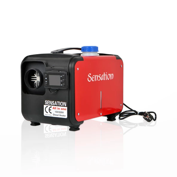 Sensation 5 KW Webasto Muadili Taşınabilir Dizel Isıtıcı (12V-24V-220V) Kırmızı - 2