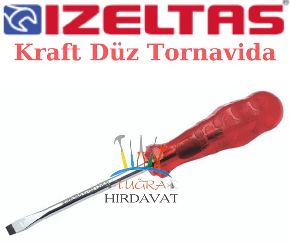 İzeltaş Düz Uçlu Tornavida 3x80 Kraft Serisi - 2