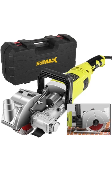 STİLMAX Titanyum-X Duvar Oluk Açma Makinesi Kanal Açma Kesme Makinesi 5 Bıçaklı 40mm 3500Watt 4.5Kg