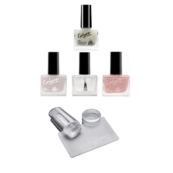 Kalyon Tırnak Sertleştirici+French Set+Stamper