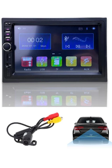 Primat 7 Inc Dokunmatik Ekran Double Teyp Bluetooth Usb Sd+ Geri Görüş Kamerası - 3