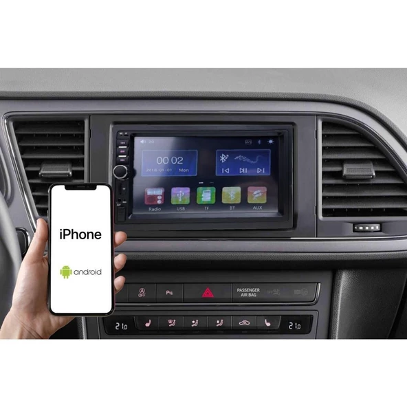 Primat 7 Inc Dokunmatik Ekran Double Teyp Bluetooth Usb Sd+ Geri Görüş Kamerası - 5