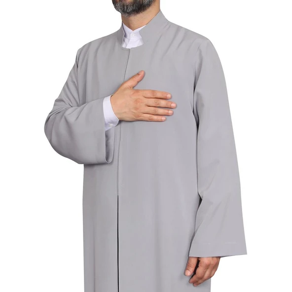 Hakim Yaka Cübbe Gri - 5