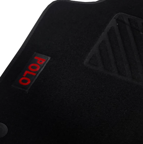 Rizline Volkswagen Polo 6R 2009-2016 Halı Paspas Kırmızı Yazılı - Resim 4