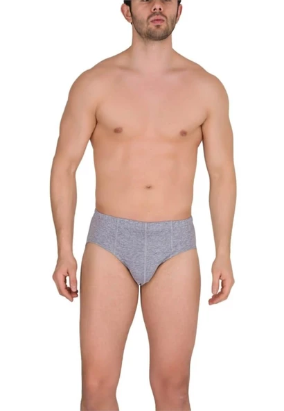 BERRAK 1056 ERKEK SLİP KÜLOT 6 ADET  GRİ 4XL ürün görseli