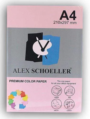 Alex Sch. A4 Renkli Fotokopi Kağıdı Pembe 500 Lü Paket (ALX-570)