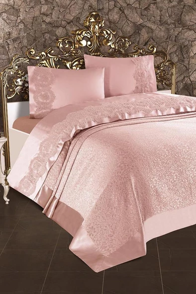 Carmen Fransız Güpürlü Çift Kişilik Pike Takımı - 7