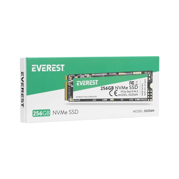 Everest Hdd Ssd M2 Nvme 256Gb Es256 2500/1800Mb/S 3D Nand Pcıe Gen3