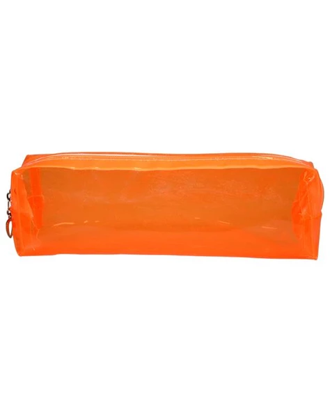 Taros Vintage Label Şeffaf Silikon Kalem Kutu Turuncu 2356