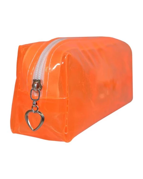 Taros Vintage Label Şeffaf Silikon Kalem Kutu Turuncu 2356 - 2