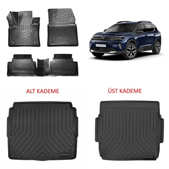 Rizline C5 Aircross 2023 ve Sonrası Modeller Paspas ve Bagaj Havuzu Set ürün görseli