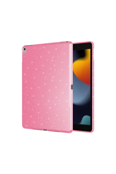 Apple  iPad 10.2 2021 (9.Nesil) Uyumlu Fuchsia Işıltılı Tablet Kılıf - Resim 12