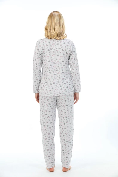 Etoile Bambu, Uzun Kol, Düğmeli Kadın Pijama Takımı - 4