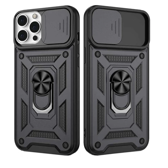 Apple iPhone 13 Pro Uyumlu Kızaklı Kamera Korumalı Tank Kılıf ürün görseli 1