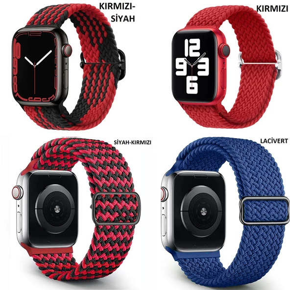 Apple Watch 42/44/45/46/49mm Kordon Örgü Tokalı Kordon 2/3/4/5/6/se/7/8/9/10/ultra - 5