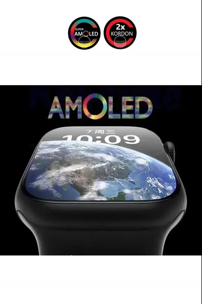 Watch 9 Pro Plus Multi Uyumlu Titanyum Vidalı Kasa Pusulalı 45mm Kilitli Çift Kordonlu Akıllı Saat - 6