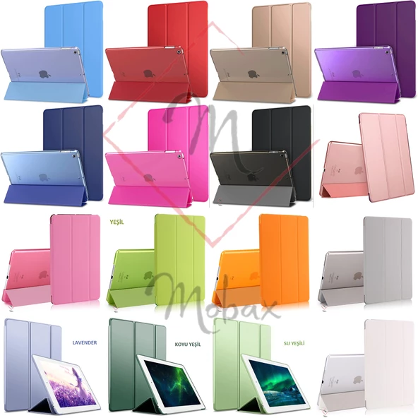 Apple iPad 5. Nesil 6. Nesil 9.7 Kılıf PU Deri Smart Standlı Case A1822 A1823 A1893 A1954 - 5