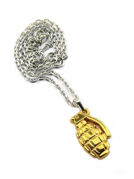 El Bombası - Grenade - Kolye - Gold Görünümlü - 8