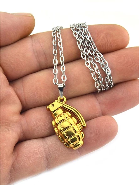 El Bombası - Grenade - Kolye - Gold Görünümlü - 3