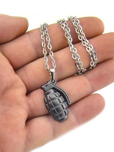 El Bombası - Grenade - Kolye - Mat Siyah - 3