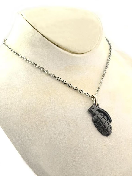 El Bombası - Grenade - Kolye - Mat Siyah - 4