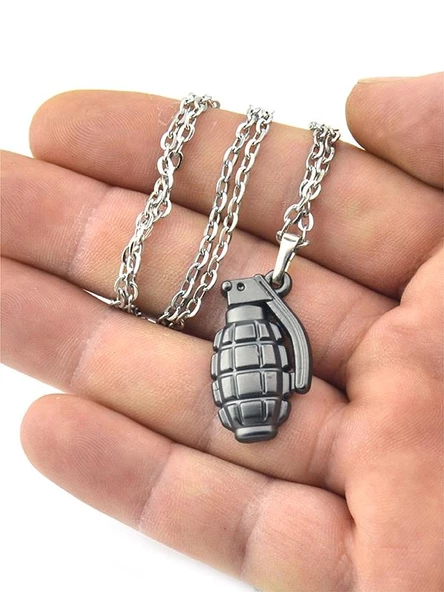 El Bombası - Grenade - Kolye - Mat Siyah - 5