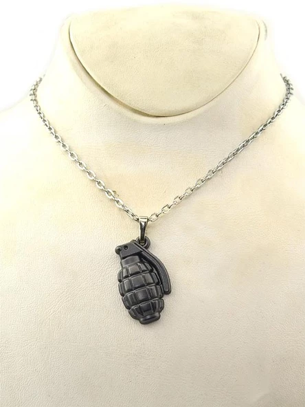El Bombası - Grenade - Kolye - Mat Siyah - 7