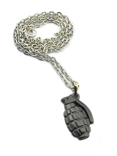 El Bombası - Grenade - Kolye - Mat Siyah - 8
