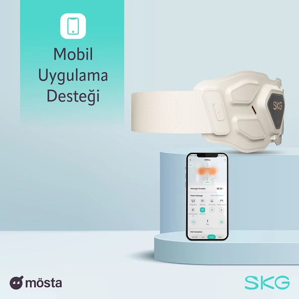 SKG W9 Pro TENS-EMS Bel ve Sırt Masaj Aleti, Isı Terapisi-Termoterapi, Fototerapi Titreşimli Bel Kemeri, Type-C - 3