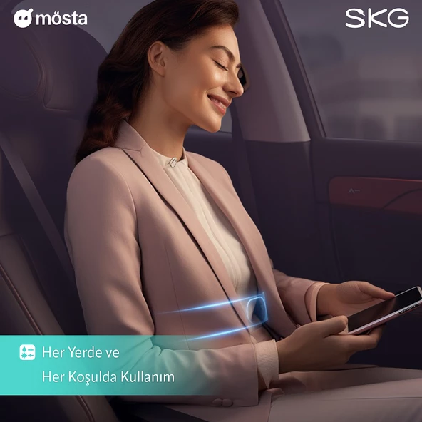 SKG W9 Pro TENS-EMS Bel ve Sırt Masaj Aleti, Isı Terapisi-Termoterapi, Fototerapi Titreşimli Bel Kemeri, Type-C - 6