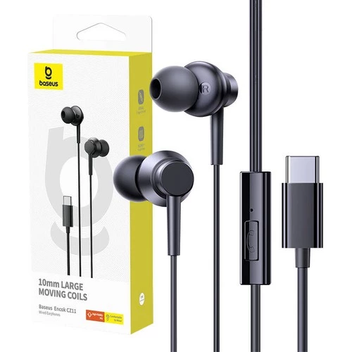 Baseus Encok CZ11 Type-C Mikrofonlu Kulaklık-Siyah - 2