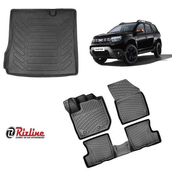 Dacia Duster 4x2 2023 + 3D Havuzlu Paspas Ve Bagaj Havuzu Set ürün görseli