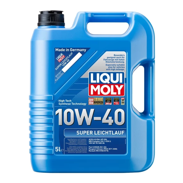 Liqui Moly Super Leichtlauf 10W40 0 Sentetik Motor Yağı (5 Litre) - 9505