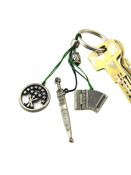 Salkım Anahtarlık - Adige Bayrak Akordiyon Kama - Resim 4