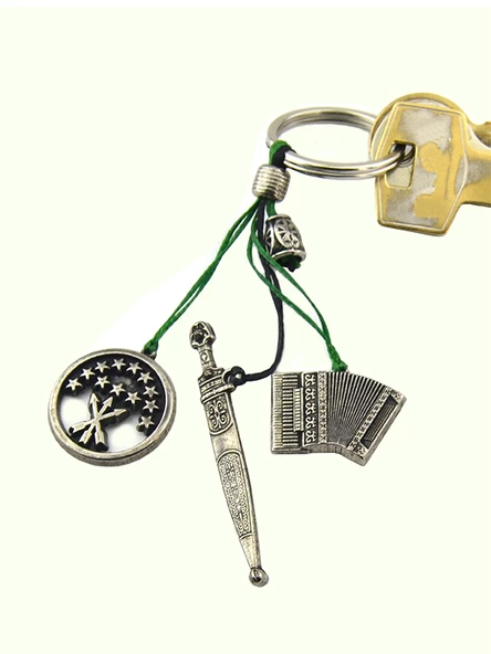 Salkım Anahtarlık - Adige Bayrak Akordiyon Kama - Resim 6