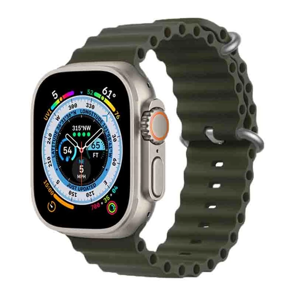 Apple Watch 44/45/46/49mm Kordon Ocean Silikon Kordon 2/3/4/5/6/se/7/8/9/10/11/ultra - Resim 9