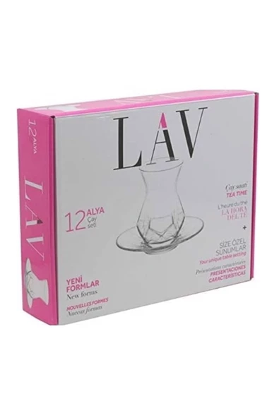 Lav Alya Çay Seti 12 Parça Modern Tasarım Çay Seti - 2