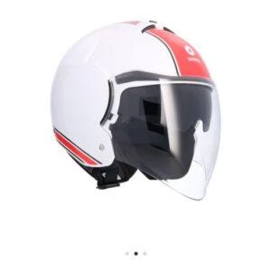 Shıro Jet&OFC SH-64sv Tokıo White güneş vizörlü camsız yarım kask - Resim 2