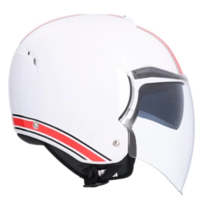 Shıro Jet&OFC SH-64sv Tokıo White güneş vizörlü camsız yarım kask - Resim 4