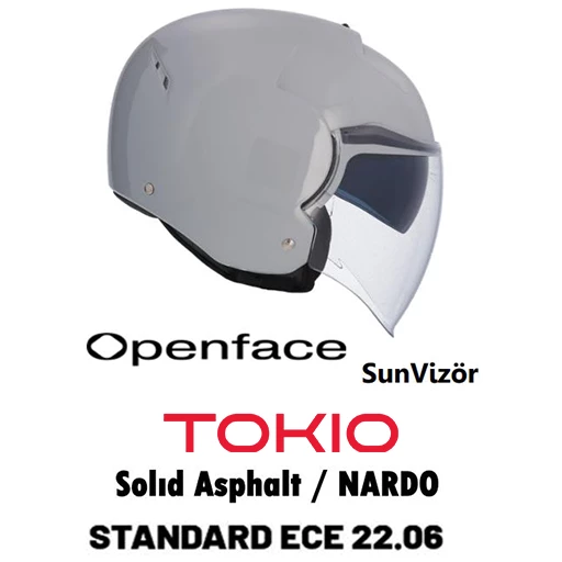 Shıro Jet&OFC SH-64sv Tokıo Mat-nardo güneş vizörlü camsız yarım kask