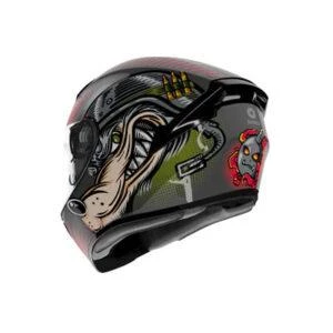 Shiro SH-870 Fighter Wild dog Full Face Motosiklet Kaskı + Iridium Vizör XL- Beden - Resim 5