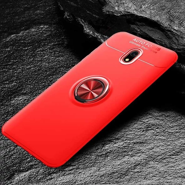 Xiaomi Redmi 8A Yüzüklü Standlı Manyetikli Kamera Korumalı Kılıf - 4