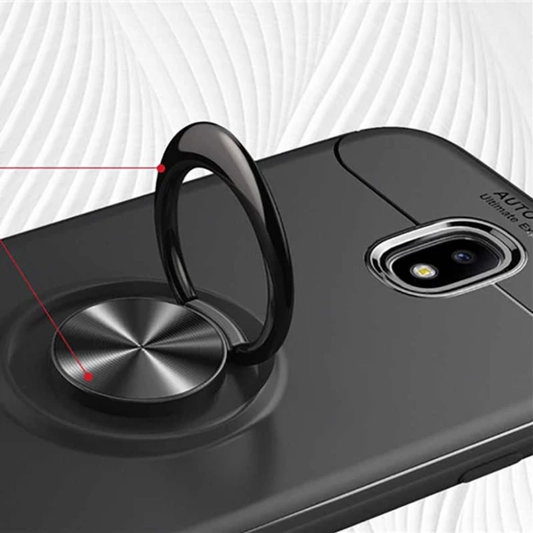 Xiaomi Redmi 8A Yüzüklü Standlı Manyetikli Kamera Korumalı Kılıf - 10