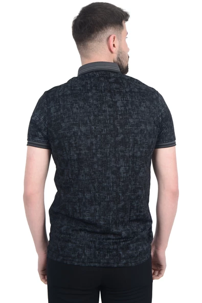 Cengiz İnler Jakar Desenli Erkek Polo Yaka T-shirt - 6