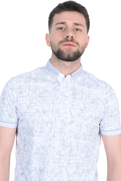 Cengiz İnler Jakar Desenli Erkek Polo Yaka T-shirt - 11