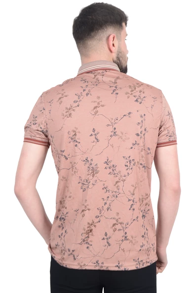 Cengiz İnler Sarmaşık Desenli Erkek Polo Yaka T-shirt - 3