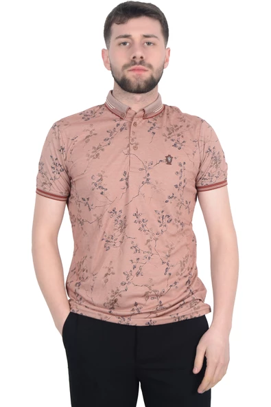 Cengiz İnler Sarmaşık Desenli Erkek Polo Yaka T-shirt - 6