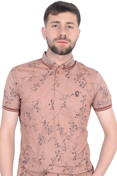 Cengiz İnler Sarmaşık Desenli Erkek Polo Yaka T-shirt - 2