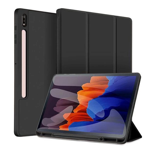 Samsung Galaxy Tab S7 FE / S7 Plus S8 Plus 12.4" Kılıf Kalem Bölmeli Smart Case X800 T730 T970